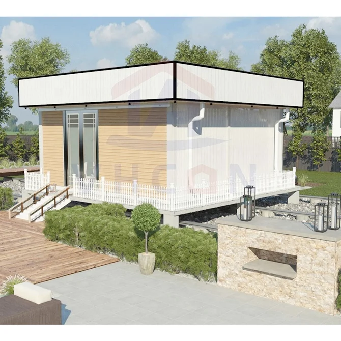 Hot Sale Prefab Home Container Villa Fiber Cement Sandwich Panel House Africa Ready Made House