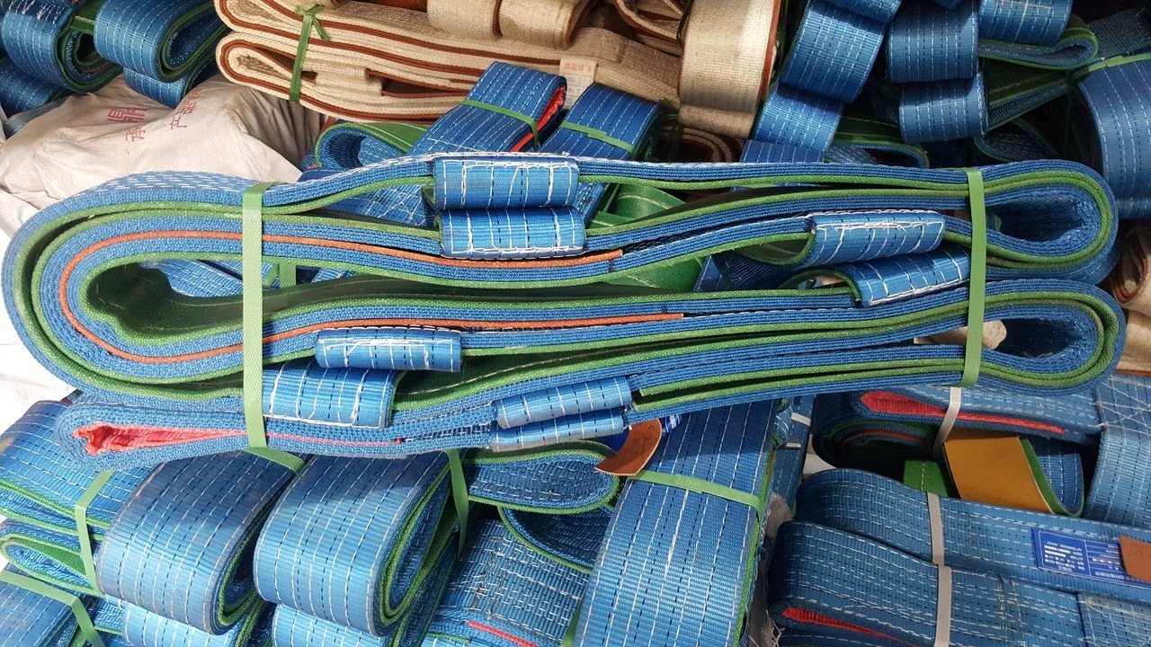 High quality polyester webbing glass belt for glass loading /  unloading