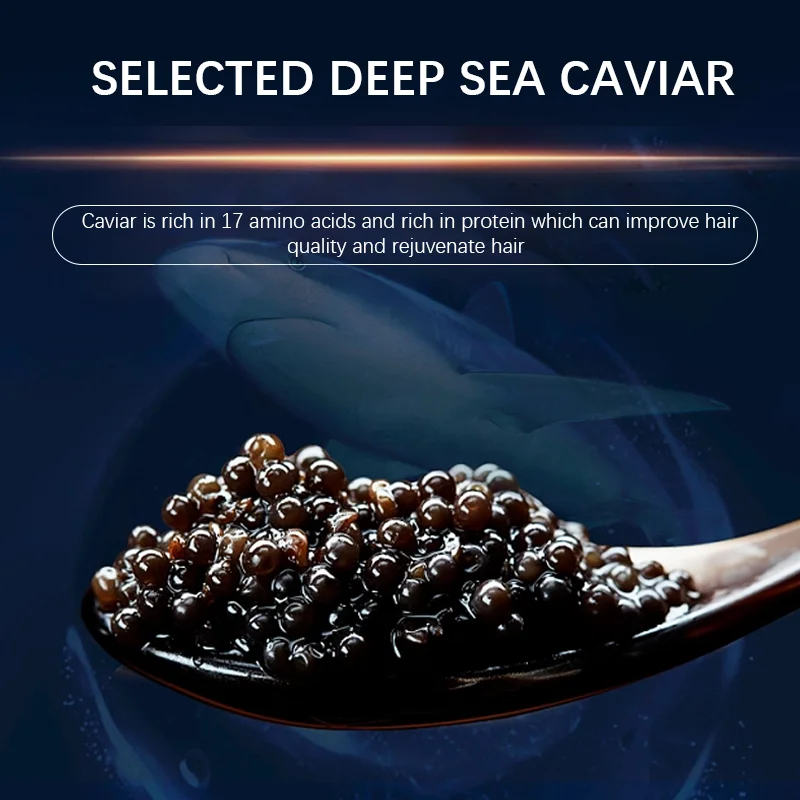 Custom Label Caviar Moisturizing Repairing Hair Mask for Salon, Smoothing Hair Collagen Treatment Hair Mask