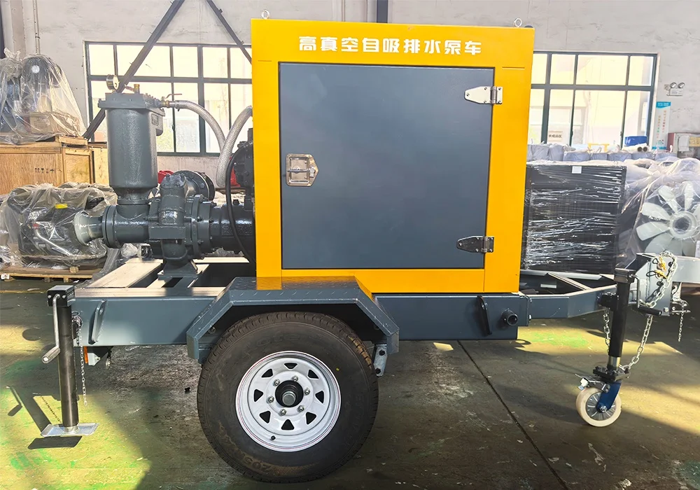 Corrosion resistant diesel engine vacuum sewage pump for mining and industrial use