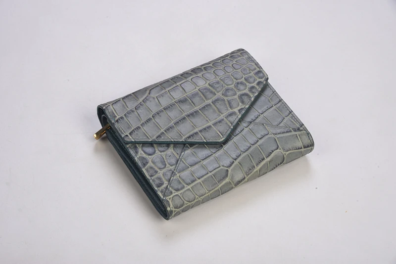High Quality Alligator Crocodile Texture Genuine Leather Wallet for women