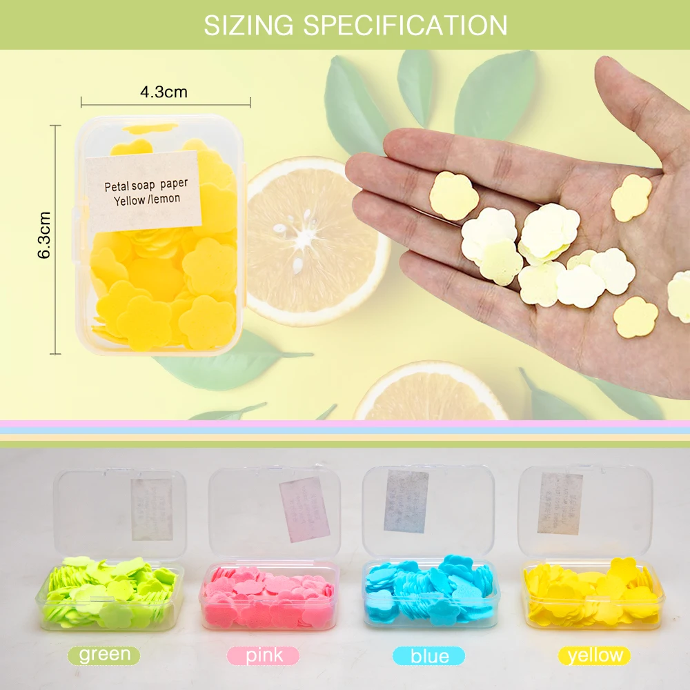 New Mini Disposable Hand Washing Soap Paper Travel Soap Sheet Paper Laundry Soap Sheet