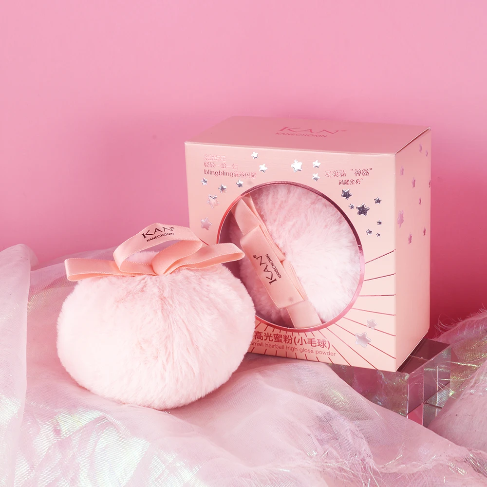 Wholesale KAN Hot Shiny Loose Powder Plush Ball Puff Facial Highlights Body Powder Soft Comfortable Makeup Tools