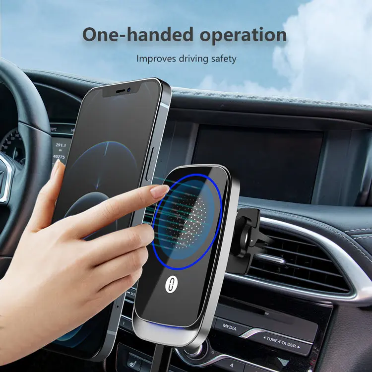 Новое магнитное беспроводное автомобильное зарядное устройство для iPhone 12 Pro Max Mini Mag безопасный держатель телефона с быстрой
