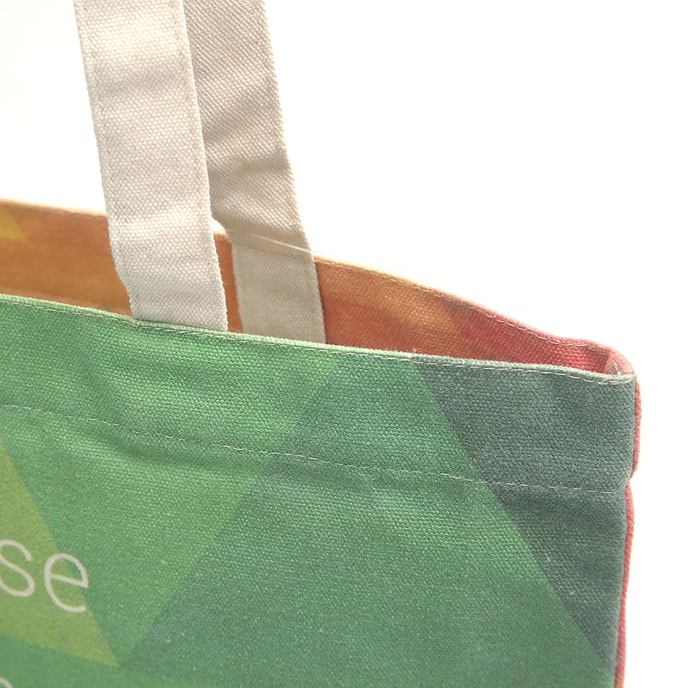 Custom printed tote shopping bag cheap organic cotton canvas crossbody bags with logo