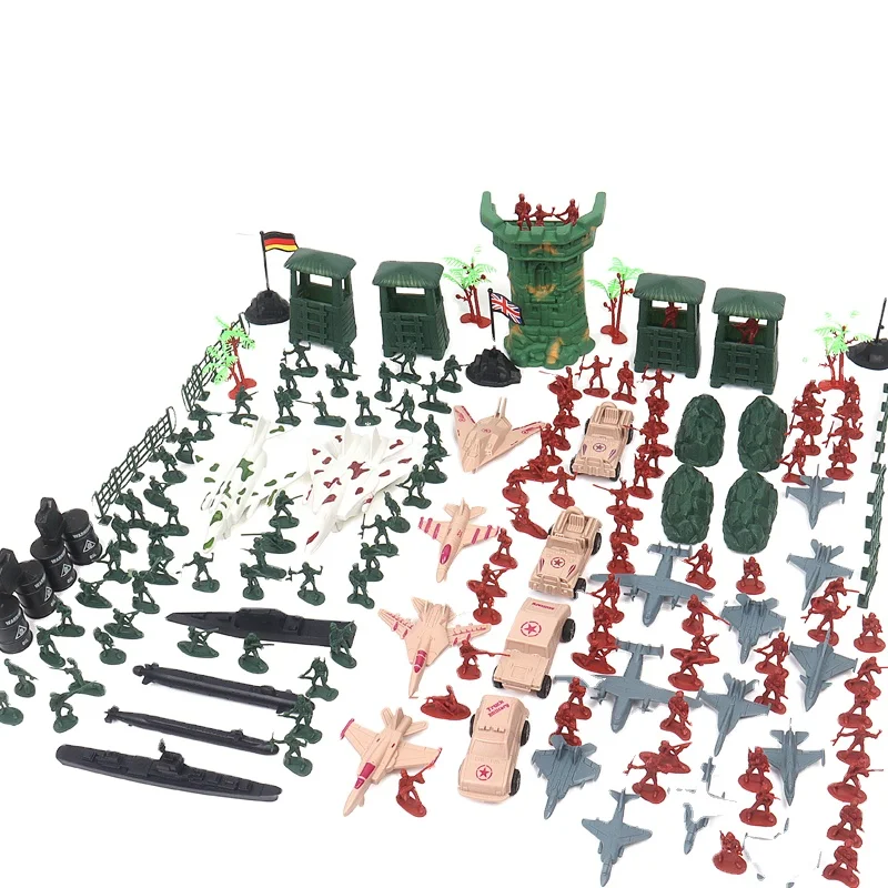 1:72 Scale PVC 305 PCS Navy Army Air Force  Detailed Miniature Soldier Toy Set - Perfect for Kids Ages 8+