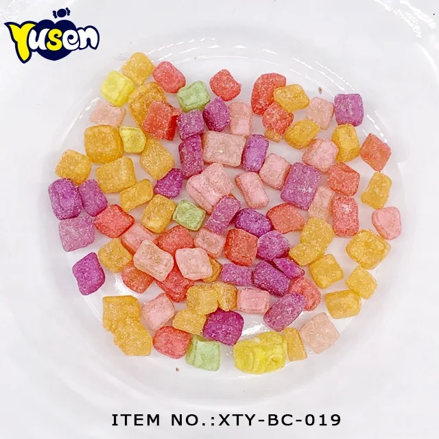 Wholesale Sour Gummy Candy Colorful Fruit Flavor Rainbow Sour Gummy Candy for Children