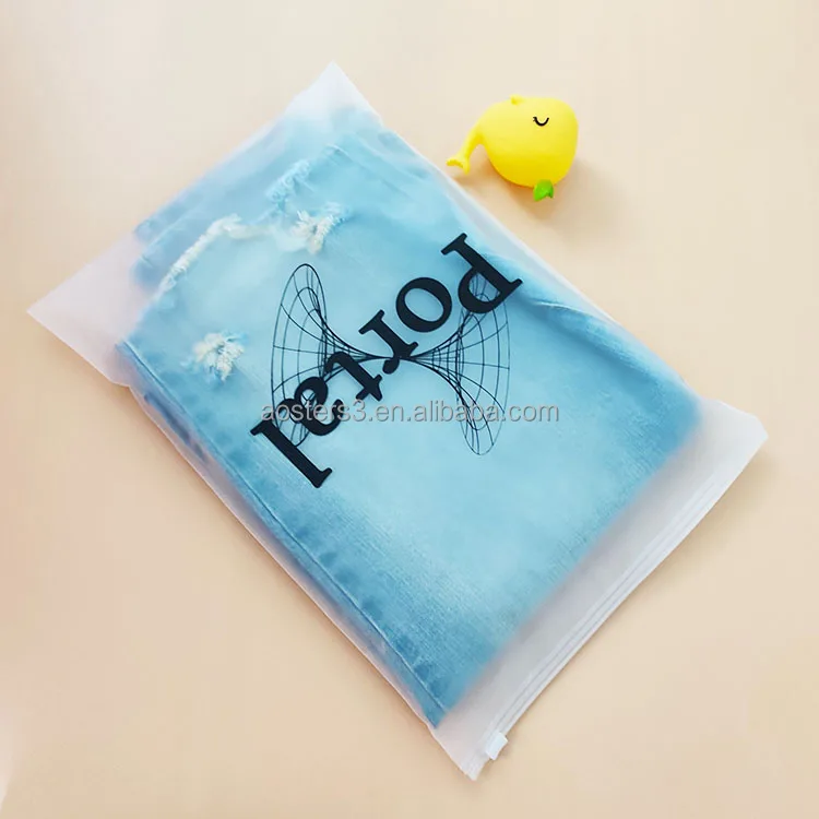 Low price high quality custom size logo zip lock bags with logo plastic zip bag  frosted zip lock bag