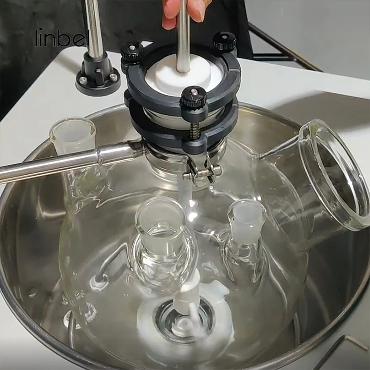 10L liters OEM customized ultrasonic single-layer glass reactor customized lab scale ultrasonic plant extraction