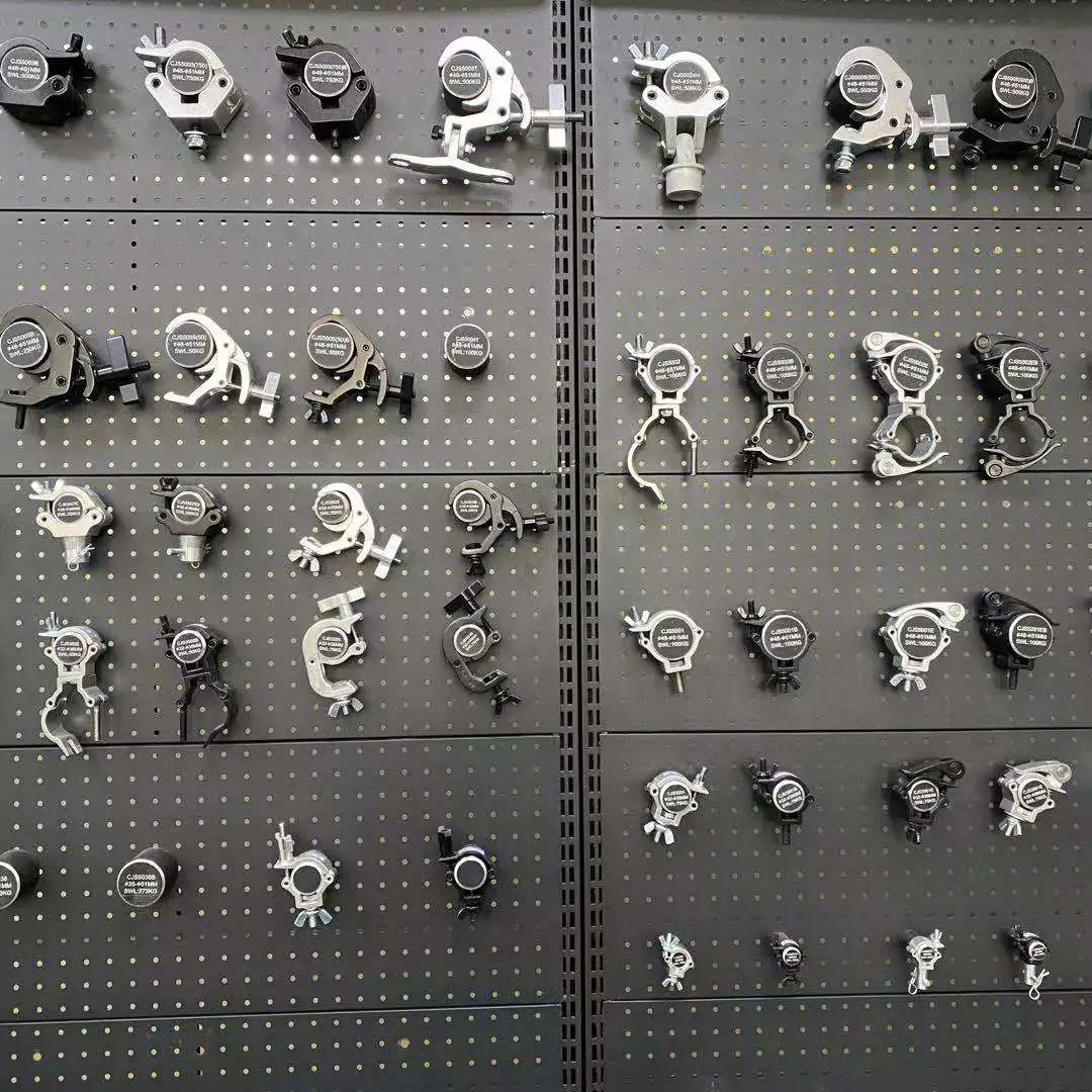 Tube 48-51mm Load 100kg Pipe Clamp Truss Hook Aluminum Stage Lighting Truss Clamp Hook Mini 360 QR G5001E