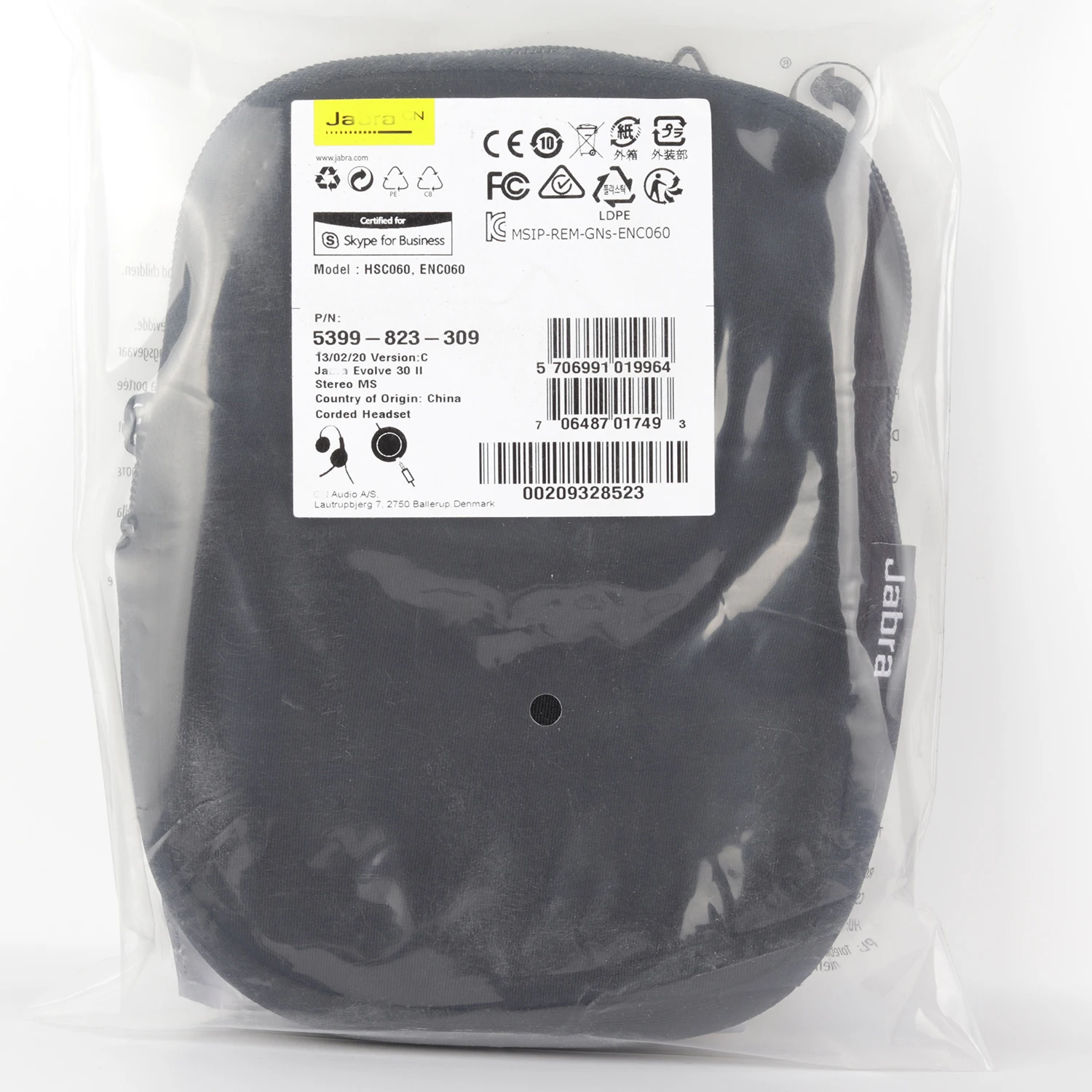 Evolve 30 II  Stereo USB & 3.5mm Jack Headset Noise Cancelling Mic