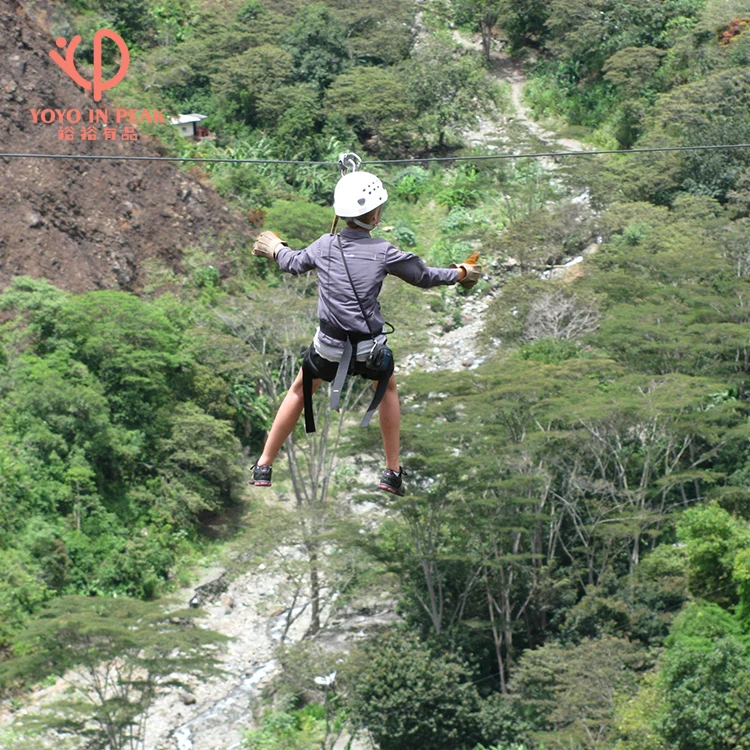 Outdoor Fun Attractions Ropeway Cableway Theme Park Sightseeing Equipment Jungle Sky Zip Linee For Sale