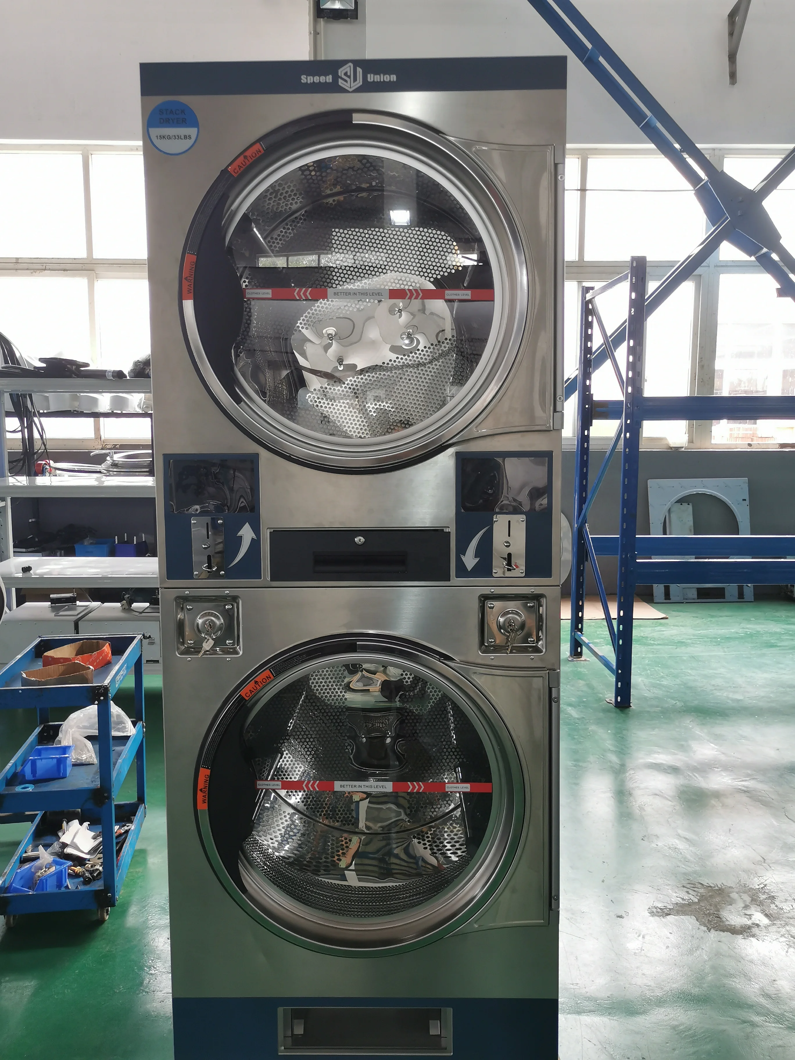 Factory direct sale Cheap Price Washing Machine and dryer stack Commercial Laundry Automatic