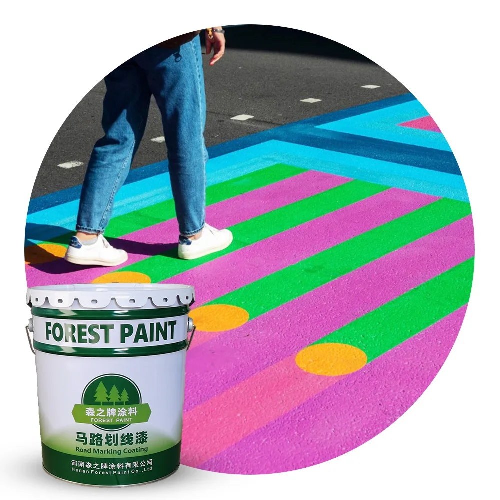 Heat Resistant Paint Fast Drying Price Acrylic Road Marking Paint Traffic 50 Different Colours Asphalt Road Colourful Coating