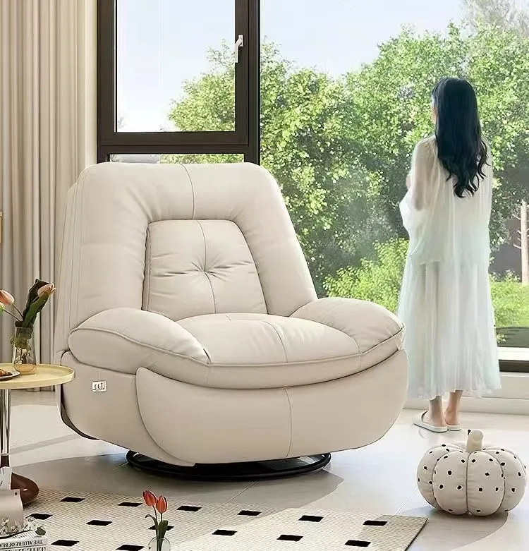 First class cabin light luxury modern functional electric single person sofa living room leisure sofa chair