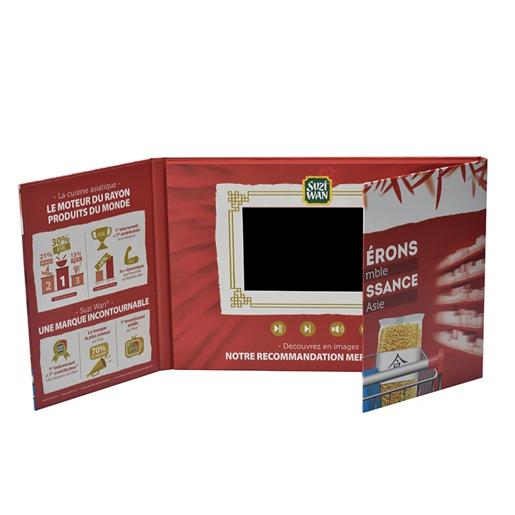 Chinese Homemade Video Brochure Booklet Suppliers 5 Inch Video Book