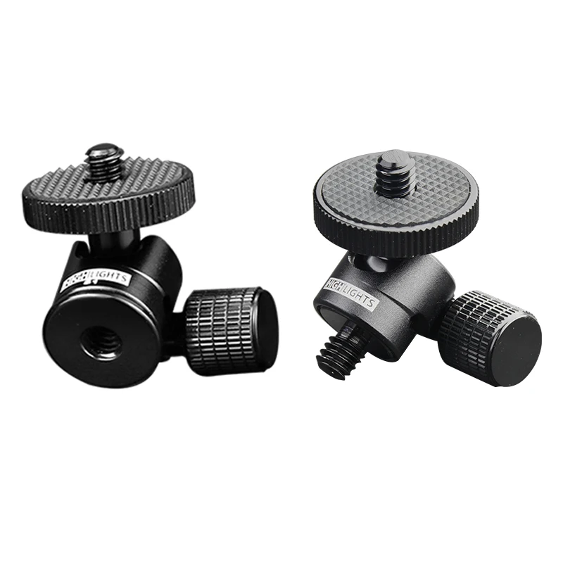 55Mm Ballhead Cold Shoe Mini Ball Pan Tilt 14 Twist Adaptador Para Trpode Video For Tripod Universal Ball Head