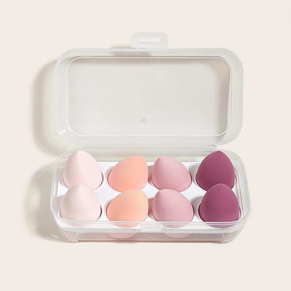 Delicate soft non-sticky powder beauty makeup the egg shape beauty 8 piece with case
