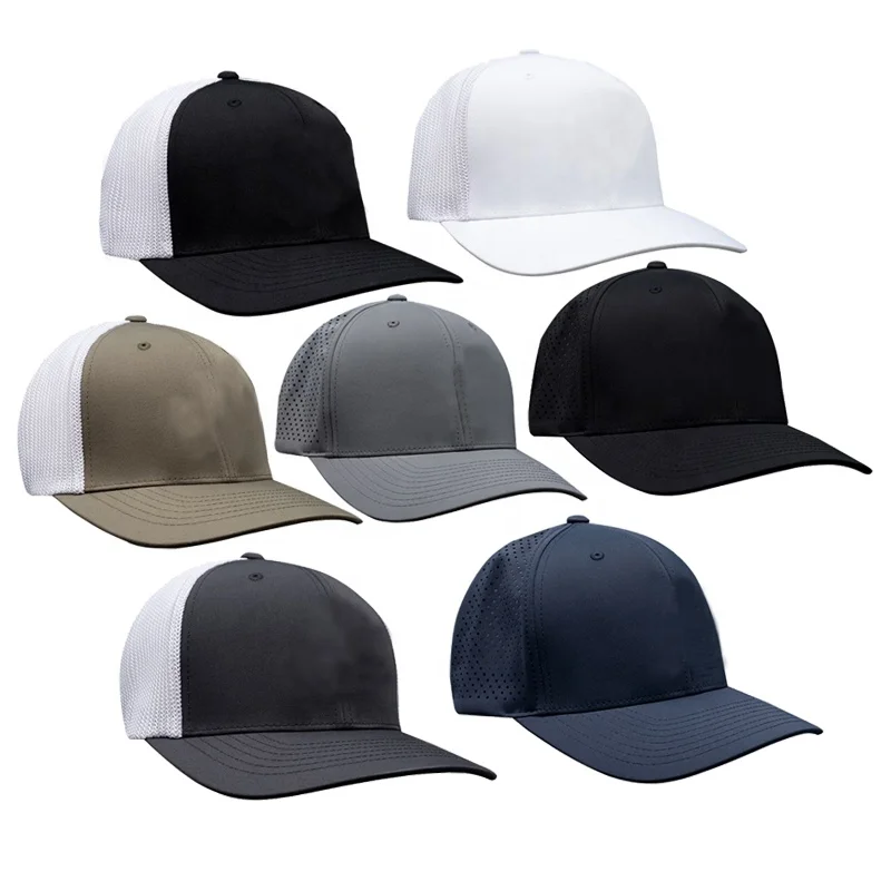 Customized Baseball Cap 5 Panel Golf Caps With PVC Logo Waterproof Performance Custom Blank Golf Hats