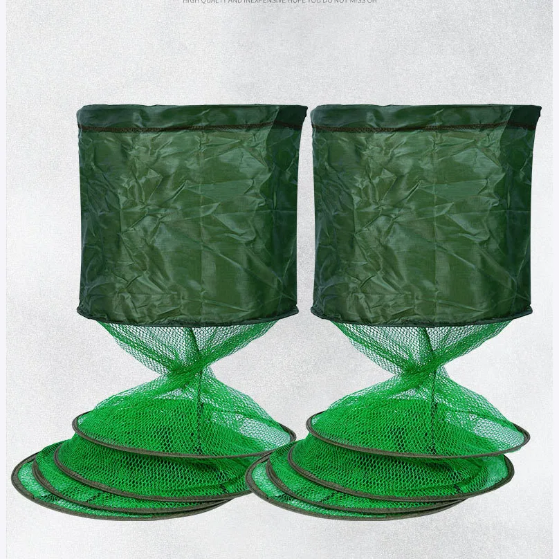 Foldable  Rubberized Mesh Fishing Basket Collapsible Fish Keeping Net Fish Live Well For Dock Kayak