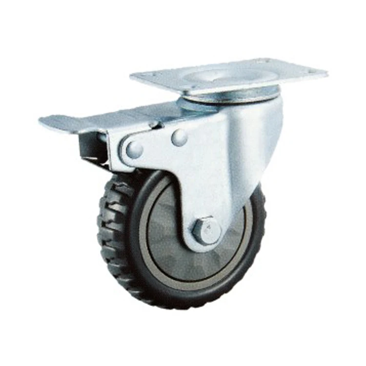 4 Inch Load 90kgs Anti-Slip Gray PU Castor Wheels