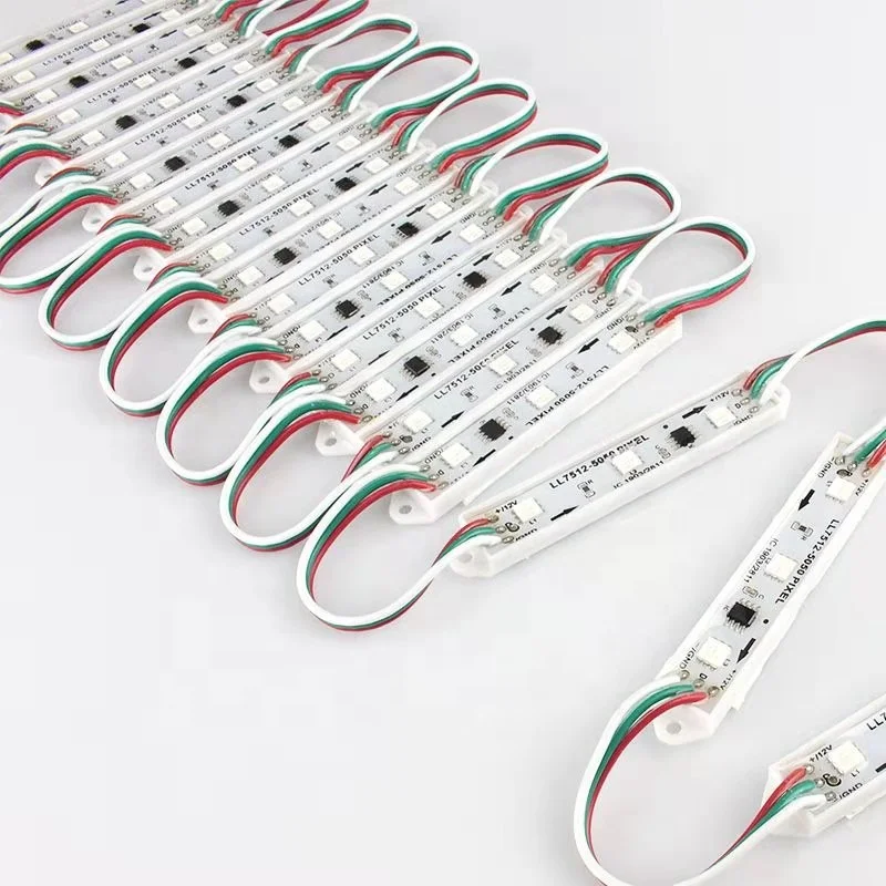 5050 5054 LED Modules 3 led DC 12V Waterproof Advertisement Design 75*12 Epoxy SMD LED Module Super Bright RGB LED Module Light