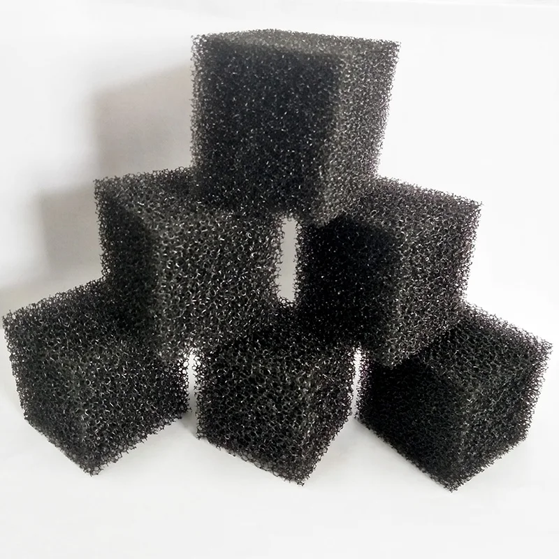 Padding 10-60 Ppi Open Cell Polyurethane Sponge Biological Reticulated Sewage Treatment Filter Foam Water Treatment Sponge