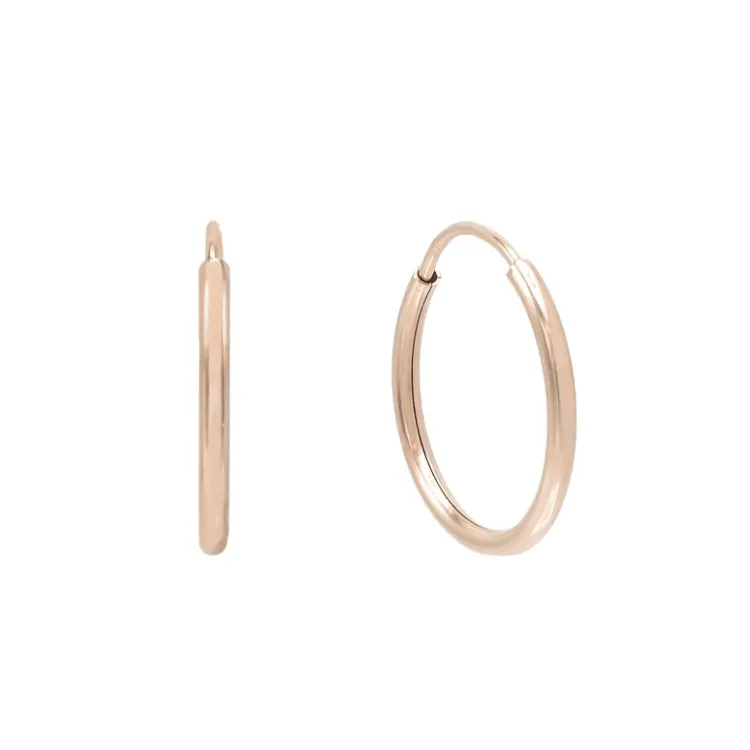 Factory Wholesale Real 14K Gold Hoop Earrings Jewelry For Women