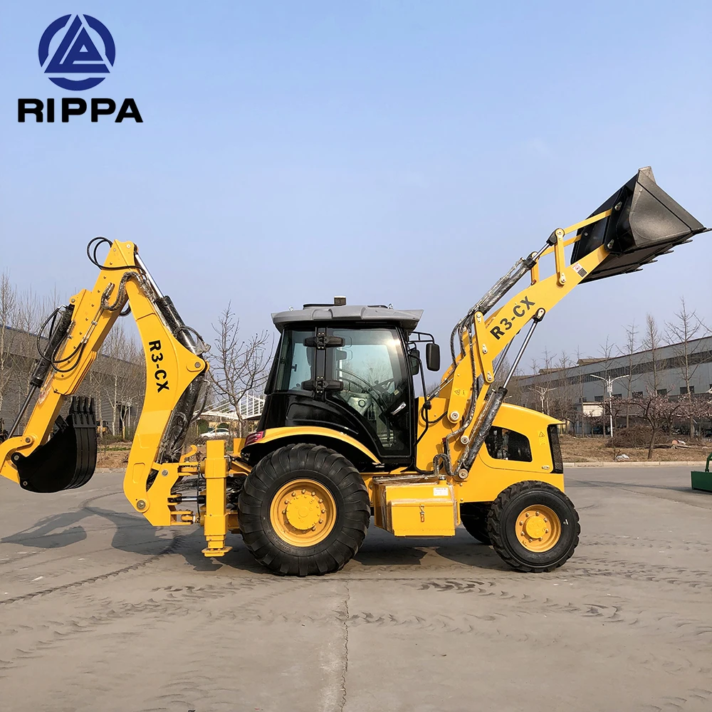 CE Approved Multifunctional Backhoe Loader 4WD Big Backhoe Loader Towable Backhoe Loader Excavator