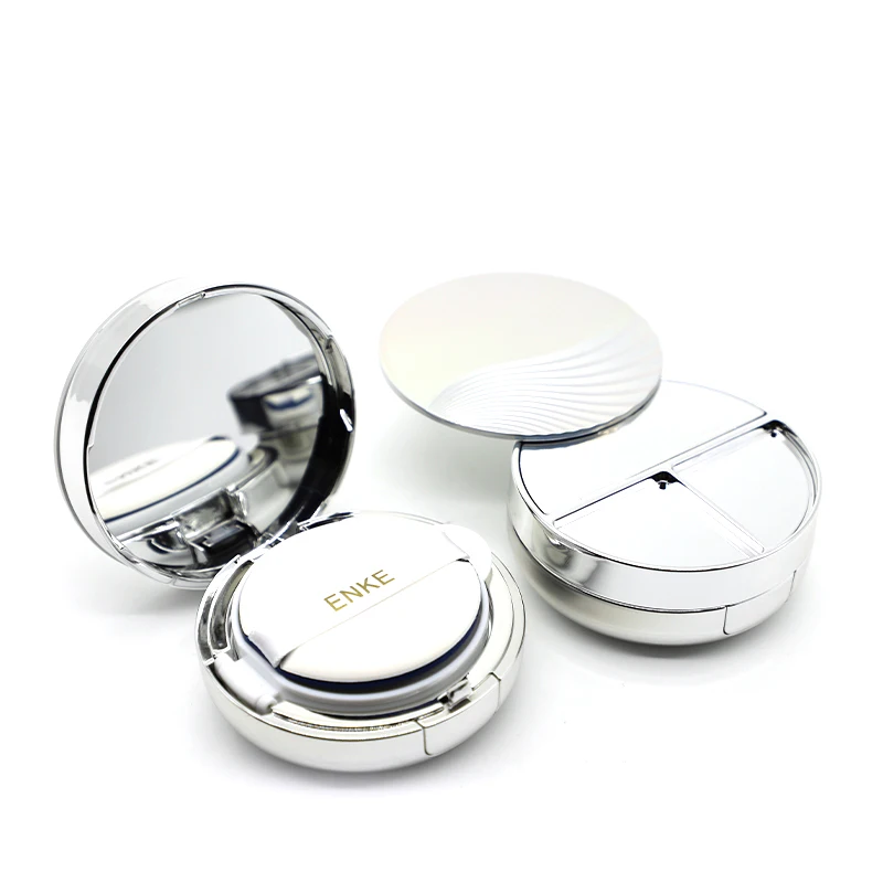 
New design Profession custom round makeup cosmetic compact packaging empty compact powder case 