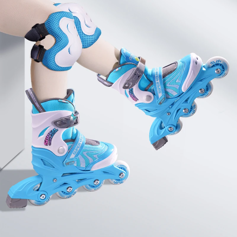 Hot Sale Full Flash PU Wheels Skate Inline Fixed Sizes Inline Skates Kids Roller Skates For Children