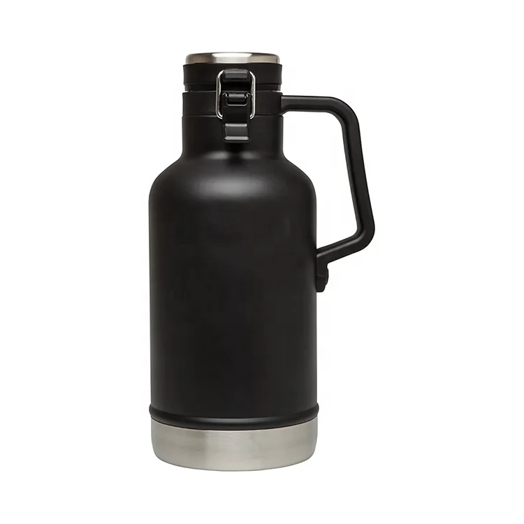 32oz 64oz stainless steel Double Wall flask vacuum Beer Growler with handle custom logo Vacuum flask water jug