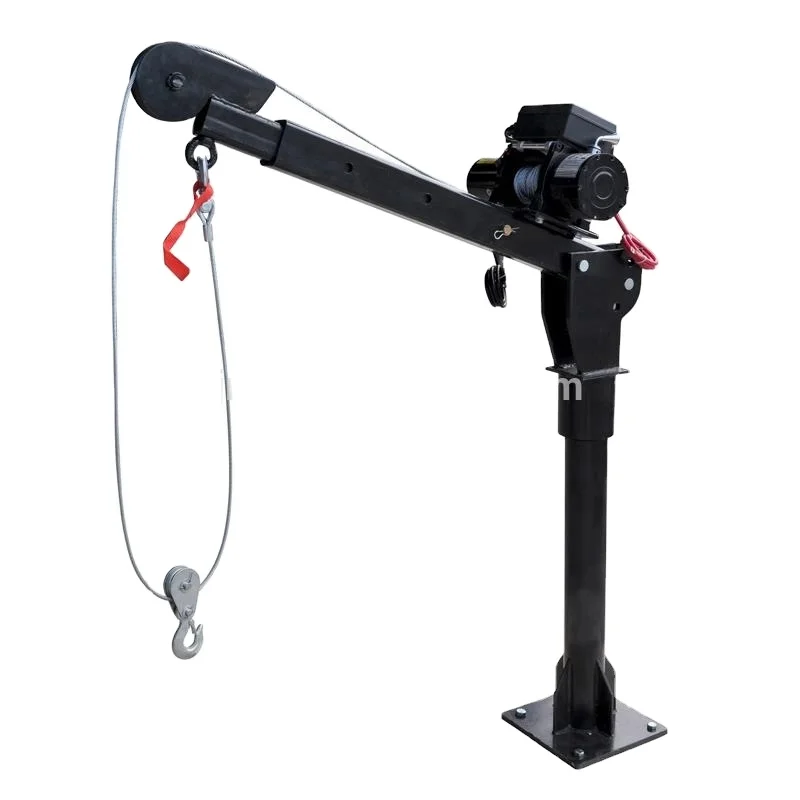 1000kg pickup truck hydraulic lifting crane mounted crane capacity 1ton 12V DC power