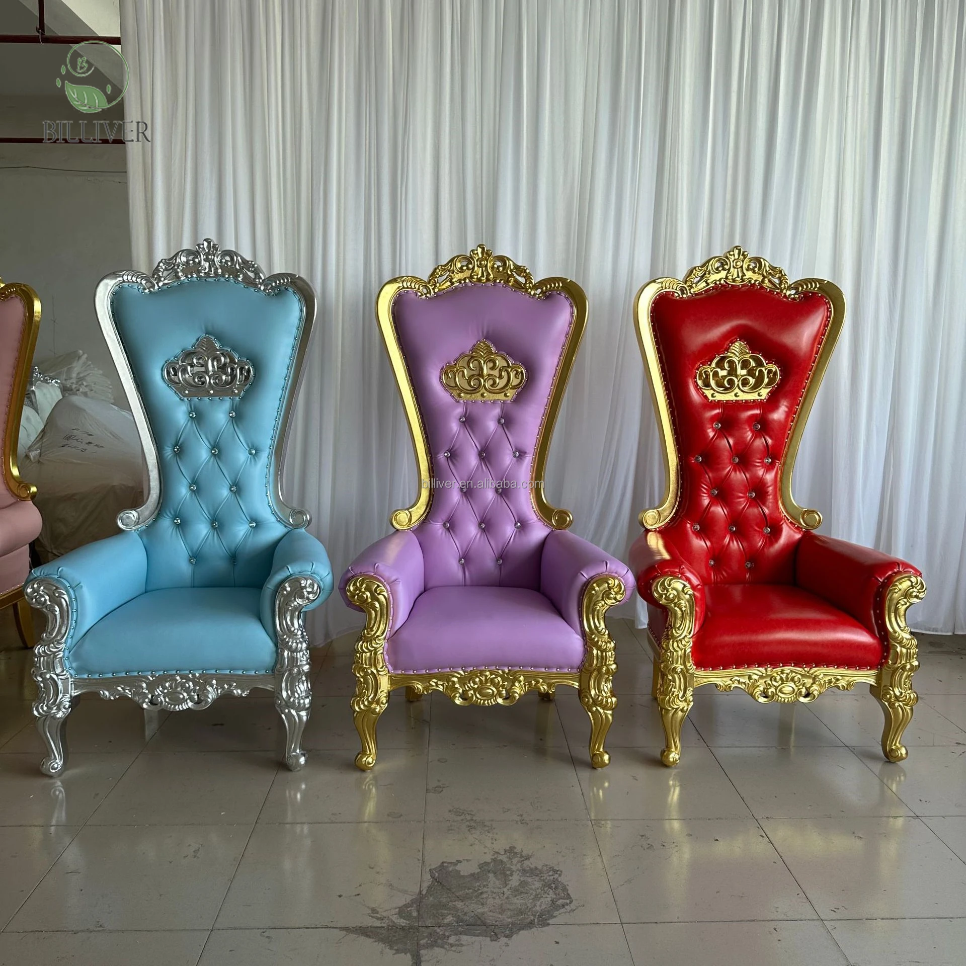 Wholesale Cheap High Back King Throne Chair For Sale Royal Gold Classic Throne Chair