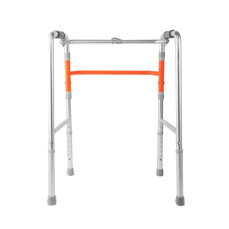 Medical Patient Disabled Elderly People Rehabilitation Auxiliary Foldable Training Upright Walker Crutch Four-Legged Walking Aid