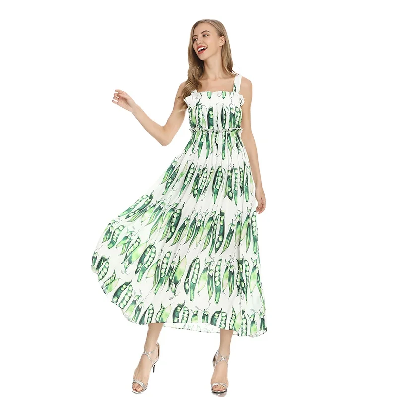 Новые летние винтажные сандалии с гороховым принтом платье без бретелек Прозрачное нижнее белье грудь большого размера; Нарядные туфли с декоративной застежкой для женщин