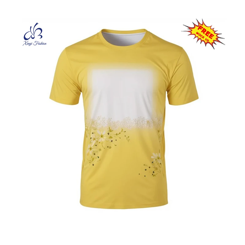 XY Halloween Bleached Shirts Sublimation Blank Faux Bleach T-Shirts XY Hot Selling Christmas Full Over Printed 100% Polyester