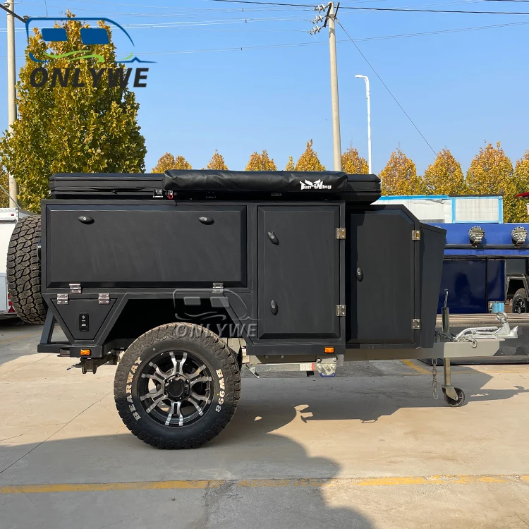 ONLYWE Customized Small Travel Trailer Camping Mobile Travel Camper Outdoor Off Road Caravan Australian Standards