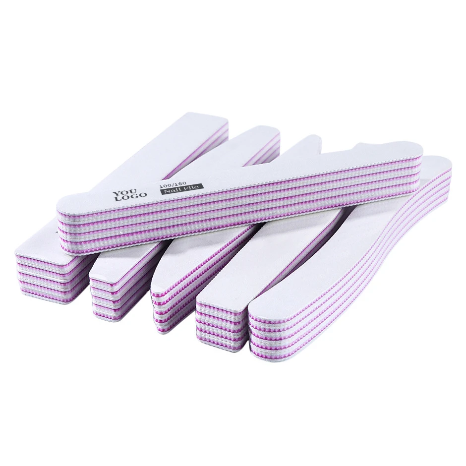 100/180 nail tools sponge high elastic cotton double-sided scrub nail file manicure file strip