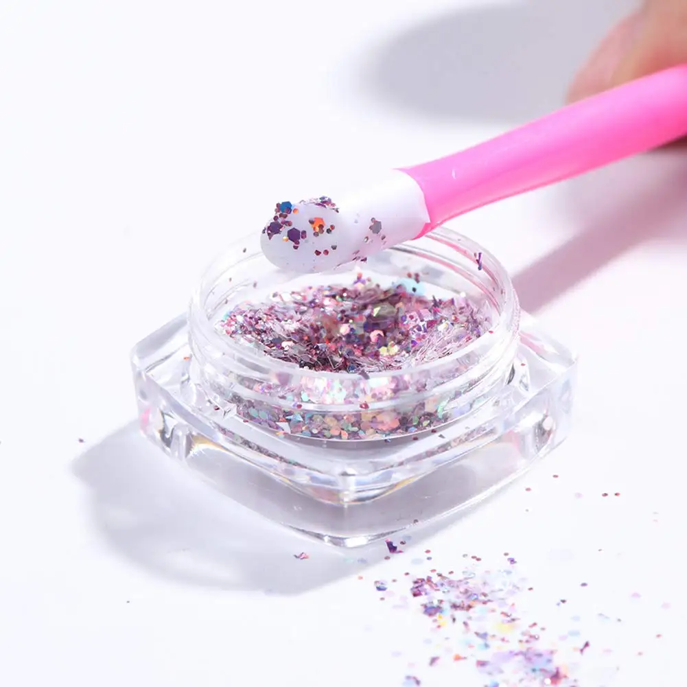 Hot Sales Plastic Handle Colored Nail Sticks For  Women Nail Cuticle Pusher Rubber Pressing Pen