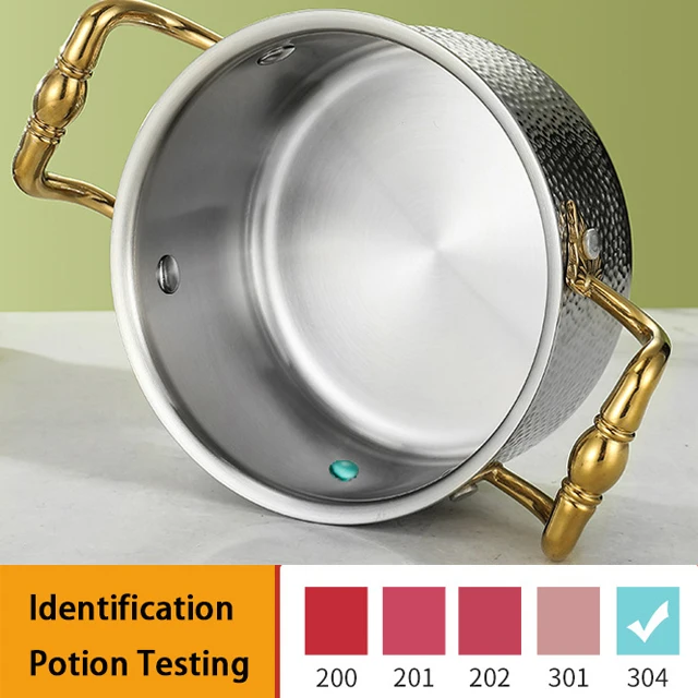New Hot Style Multi-category Food-grade Material 16cm Three-layer 304 Stainless Steel Hot Pot Soup Pot