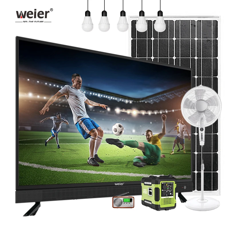 Weier Manufacturer solar tv dc 12v 32 inch 19 inch led tv 24 inch TV televisions