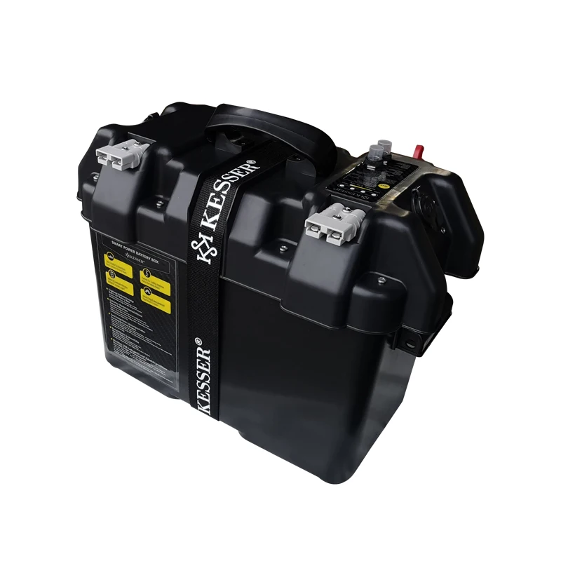 2022 New Arrival DC 12V Battery Box with Type-C port dual- USB ports and dual-Cigar lighter