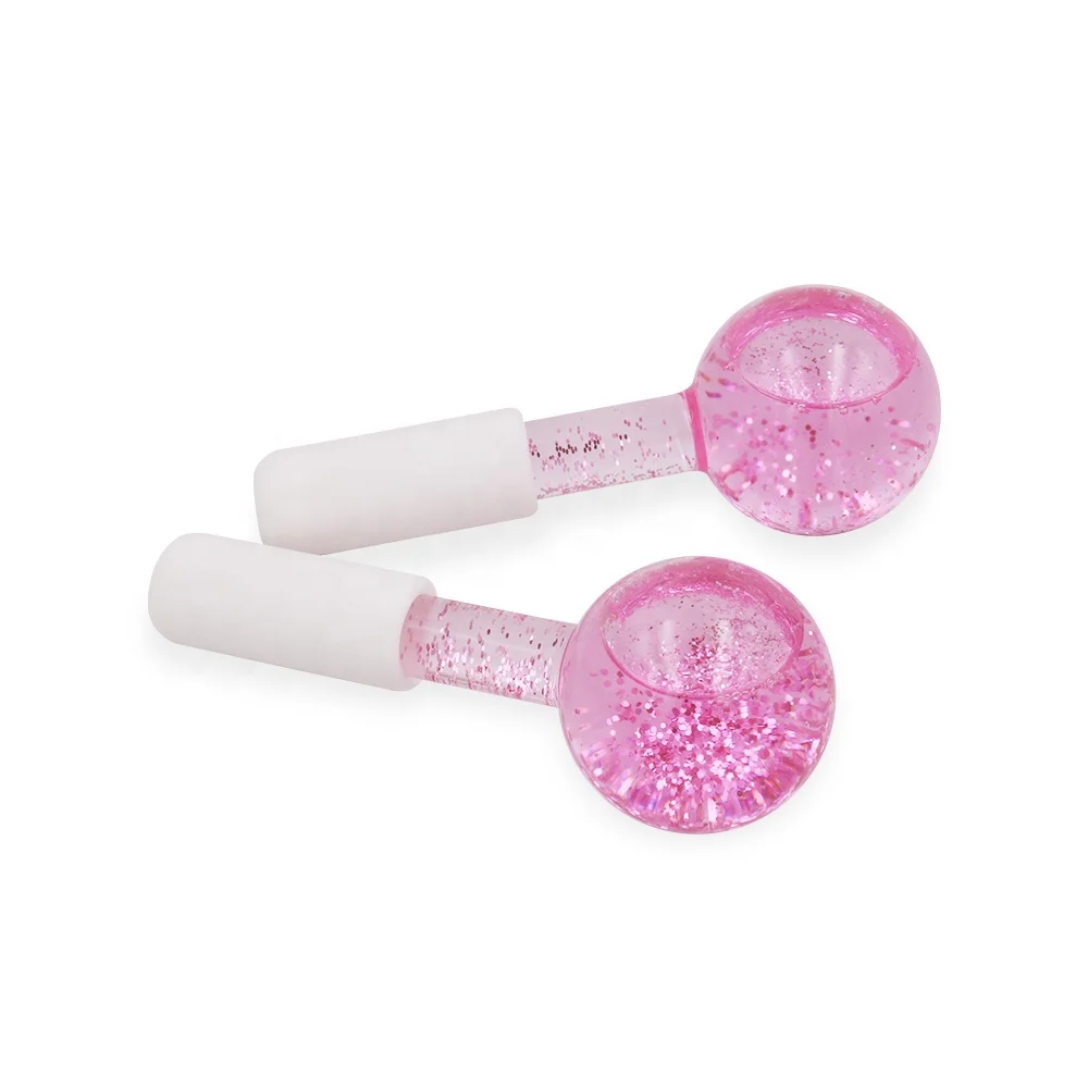 OEM/ODM Wholesale Factory glitter Wave Massage Ball Anti Aging Summer Cooling Facial Blue beauty Ice Globes For Face