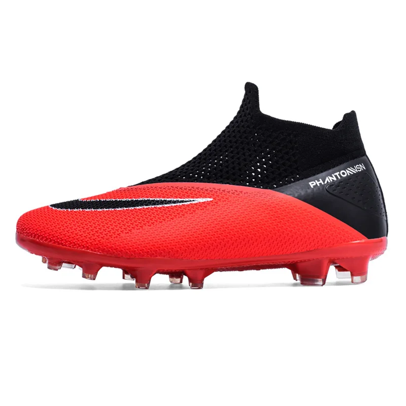 2024 New Style High Top Junior Soccer Training Shoes Professional Track And Field Cleats Football Boots For Man