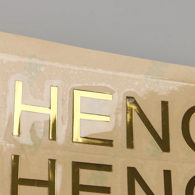 Custom Logo Stickers Transparent Gold Electroformed Metal Monogram Design Printing Logo Labels Nickel Label