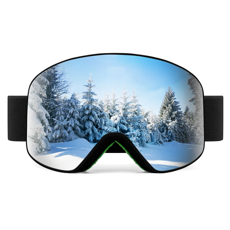 JSJM Adult Ski Goggles Cylindrical Double-Layer Anti-Fog Mountaineering Snow Goggles Outdoor Sports Glasses