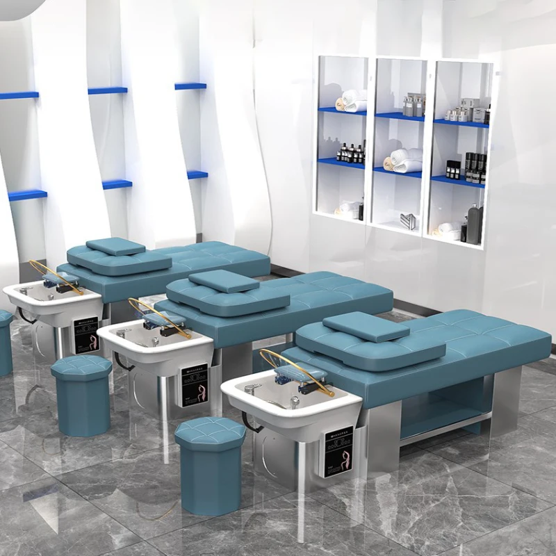 Barber shop shampoo, bedside treatment, fumigation, beauty and hair care integrated bed, salon dedicated Thai massage