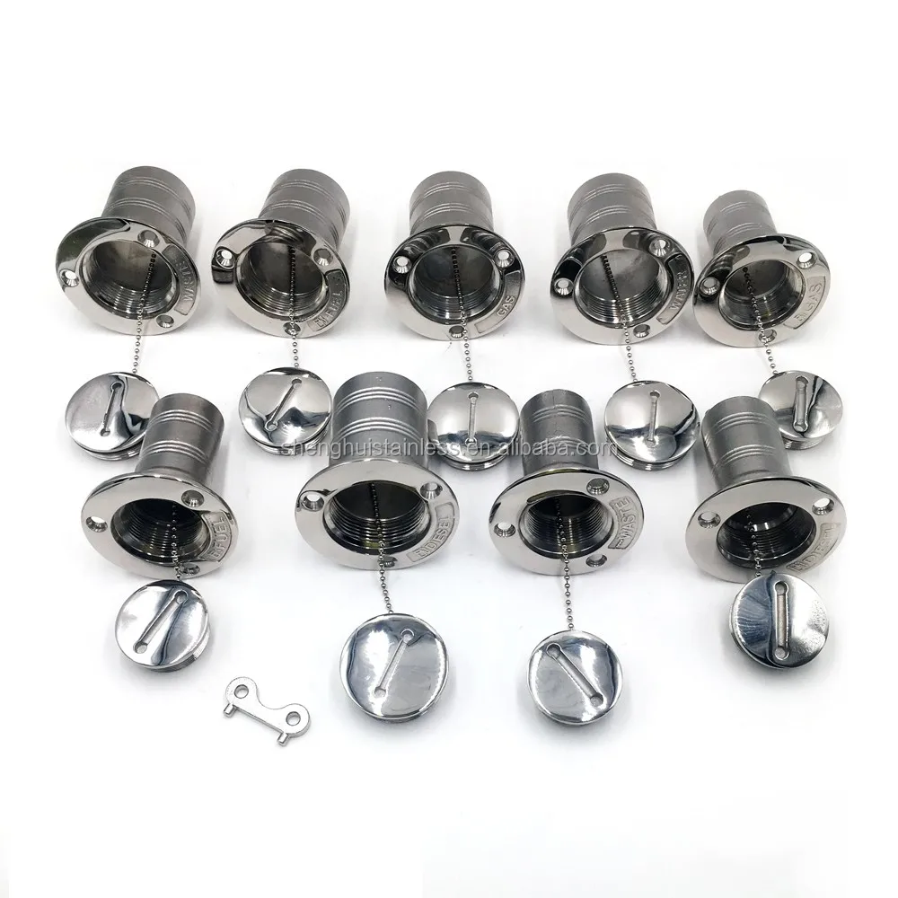 Boat accessories stainless steel marine hardware boat deck cover deck filler for Fuel ,Water Diesel
