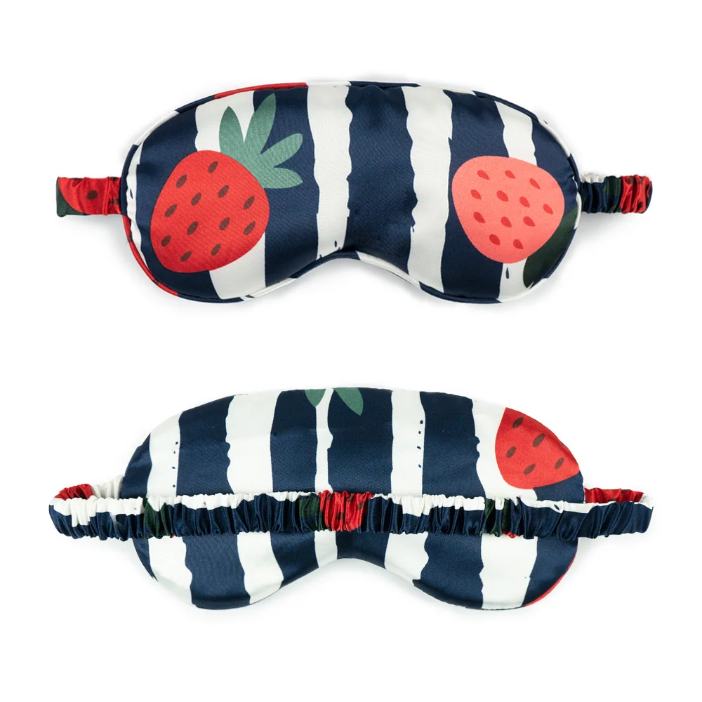 Customized Logo 100% Real Natural Mulberry Sleep Eye Mask Printed Silk Eye Mask